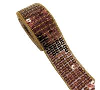 Ruban à paillettes, Garniture à paillettes multicolore de 25mm largeur, 2 5 mètres, for robe, accessoires mariage(16,5 yards)