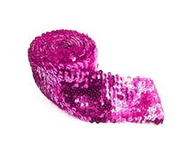 Ruban à paillettes, Ruban à paillettes 5 mètres 2,95 pouces de large multicolore(Rose Red)
