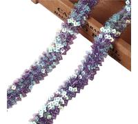 ruban à paillettes, Ruban Galon Paillettes Multicolore 20mm x 1yd Élasticité(2)