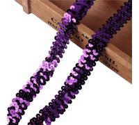 ruban à paillettes, Ruban Galon Paillettes Multicolore 20mm x 1yd Élasticité(9)