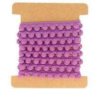 Ruban à pompons mauves 1 m Violet G