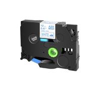 Ruban à repasser pour tissu noir sur blanc 12 mm Compatible avec Brother H110 D210 D600 Remplacement pour TZe-FA231 TZ-FA3R FA3(Blue on white)