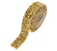 Ruban à strass - 2,4 cm - 9/16 pouces - 9 m - Ruban adhésif à paillettes - Rouleau de ruban adhésif pour travaux manuels - Doré