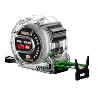 Ruban Acier Inoxydable Fluorescent,5M 25MM Métre Léger Position Zéro Réel Compact Ergonomique Antichoc Crochet Ceinture Auto Lock Bloquant Professionnel Double Face Anti Abrasion Gris