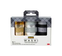 Ruban adh sif Scotch Washi paillettes m talliques, 15 rouleaux, id al pour les balles