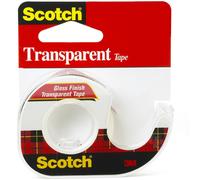Ruban adh sif transparent Scotch 174 avec d vidoir en plastique, 1/2"" x 1000"" (finition brillante)