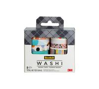 Ruban adh sif Washi Scotch au design abstrait et moderne, 8 rouleaux, id al pour Bullet J