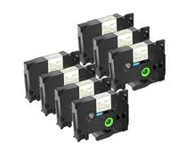 Ruban adhésif 12mm, 7 pièces, Compatible avec les fabricants d'étiquettes Tze231 Tze241 Tz131 531 621 731(Gold on white)