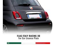 Ruban adhésif 3D tricolore Italie pour support de plaque d'immatriculation voiture