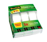 Ruban adhésif 3M Scotch Magic Caddy Pack 2 rouleaux + 1 GRATUIT 19 mm x 7,5 m + Dérouleur manuel x48 morceau