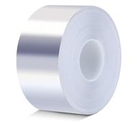 Ruban adhésif aluminium - Ruban adhésif résistant à la chaleur pour les températures élevées et basses, étanche à l'eau, robuste, idéal pour les réparations durables (50 mm x 50 m).