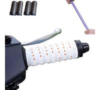 Ruban Adhésif Antidérapant En Silicone Souple Pour Guidon Moto, Poignées Moto Enveloppantes 1,1 M Tout-terrain Avec Trous D'aération Et Absorption Des Chocs Pour Vélo, Canne À Pêche(blanc,4pcs)