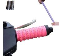 Ruban Adhésif Antidérapant En Silicone Souple Pour Guidon Moto, Poignées Moto Enveloppantes 1,1 M Tout-terrain Avec Trous D'aération Et Absorption Des Chocs Pour Vélo, Canne À Pêche(Pink,2pcs)