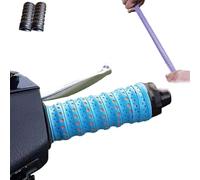 Ruban Adhésif Antidérapant En Silicone Souple Pour Guidon Moto, Poignées Moto Enveloppantes 1,1 M Tout-terrain Avec Trous D'aération Et Absorption Des Chocs Pour Vélo, Canne À Pêche(Blue,2pcs)