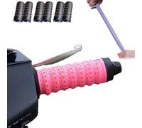 Ruban Adhésif Antidérapant En Silicone Souple Pour Guidon Moto, Poignées Moto Enveloppantes 1,1 M Tout-terrain Avec Trous D'aération Et Absorption Des Chocs Pour Vélo, Canne À Pêche(Rose,6pcs)