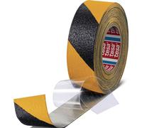 Ruban adhésif antidérapant extrêmement flexible.60955 noir/jaune L.18 m,l.50mm TESA