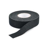 Ruban Adhésif Antidérapant pour Tape Hockey sur Glace, Grip Tape Sport Auto-Adhésif et Imperméable en Tissu Poly-Coton, Bande de Maintien pour Barre de Traction et Musculation Noir 2.5cm x 25m