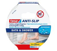 Ruban adhésif antidérapant TESA pour douches et baignoires, 5 m x 25 mm