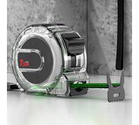 Ruban adhésif autobloquant en acier fluorescent - Construction de 5 m - 25 mm - Double face phosphorescente - Ne se décolore pas - Avec mécanisme - Coque ABS résistante à l'usure - Pour X et bricolage