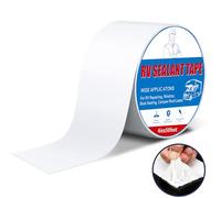 Ruban adhésif blanc de 10,2 cm x 15,2 m - Ruban d'étanchéité imperméable résistant aux UV et aux intempéries pour auvent de camping-car, fenêtre, aération, bateau, kit de patch de toit en métal