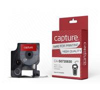 Ruban adhésif Capture 19 mm x 7 m noir sur blanc CA-S0720830