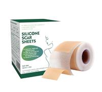 Ruban adhésif cicatrisant, feuilles de silicone, rouleau de 4,1 x 152,4 cm, bandes de section C de 1,5 m, adhérence douce, retrait professionnel, réparation pour abdominaux, cicatrices, chéloïdes
