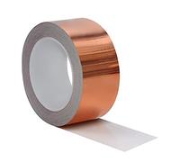 Ruban Adhesif Cuivre Feuille de Cuivre Bande 20 m de Ruban de Cuivre Autocollant Anti Limaces Ruban en Feuille de Cuivre Ruban Double Conducteur Face EMI Copper Protection