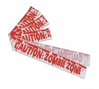 Ruban adhésif d'avertissement zombie Halloween 10 m pour décoration extérieure et expériences effrayantes ou friandises (3)
