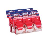 Ruban adhésif de conditionnement sans bruit TAPEBEAR, Ruban adhésif de conditionnement silencieux amélioré haute transparence 2,6 mil x 1,88 po x 55 verges, 12 rouleaux, Total 660 verges, Ruban adhési