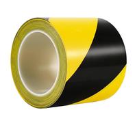 Ruban adhésif de danger noir et jaune 300 m x 50 mm en PVC - Barrière d'avertissement - Parfait pour l'indication de zone - Ruban étanche
