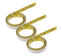 Ruban Adhésif de Mesure en Acier Auto-adhésif, Jaune, 3 Rouleaux | Échelles Impériale et Métrique, Pose Facile et Réutilisable, pour Surfaces Variées et Établis de Travail