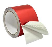 Ruban Adhésif de Réparation Toile 8cm x 8m - Haute Résistance, Imperméable, Anti-UV - Pour Tente, Bâche, Auvent - Rouge
