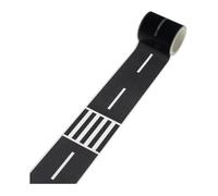 Ruban adhésif de route sans résidus pour bâtiment créatif, voici un titre de produit pour l'annonce de la route piste noire voiture maison de poupée miniature décor autocollant C