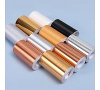 Ruban Adhésif Décoratif à Lignes de Feuille d'Or, 10M Ruban Miroir pour Art Graphique, Adhésif Métallisé pour Mur, Sol, Carrelage, Emballage Cadeaux - Créations DIY et Décora(Size:5cm,Color:or brossé)