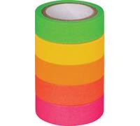 Ruban adhésif décoratif 'Arc-en-ciel fluo', mat