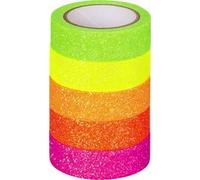 Ruban adhésif décoratif 'Arc-en-ciel fluo',scintillant