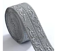 Ruban adhésif décoratif moderne en PVC pour meubles - 12 cm de large - Bord pliable à 90 degrés - 5 m - Gris argenté