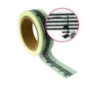 Ruban adhésif décoratif - Portée musique 15 mm x 10 m