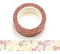 Ruban adhésif décoratif Washi en feuille d'aluminium rose et or - 15 mm x 10 m