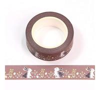 Ruban adhésif décoratif Washi en forme de lapins de Pâques - 15 mm x 10 m