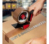 Ruban Adhésif D'emballage Kit Dévidoir Et 6 Rouleaux Rubans Adhésifs Marron Transparent Fragile Pour Cartons Déménagement Et Colis (Dévidoir Pistolet 6 Rouleaux)