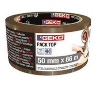 Ruban adhésif d'emballage PVC GEKO Pack Top 50 mm x 66 m Havane Havane (brun)