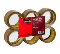 Ruban adhésif d'emballage SECURE SEAL Scotch, 50 mm x 66 m - Brun