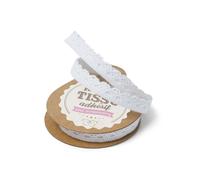 Ruban adhésif dentelle blanc effet crochet