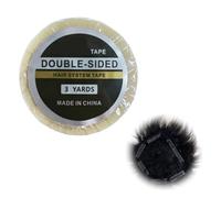 Ruban Adhésif Double Face compatible avec Extensions de Cheveux, Rouleau 3 Yards × 8 mm Extra Fort pour Perruques, Lace Front et Postiches, Ruban Adhésif pour Perruque Transparent et Durable