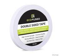 Ruban adhésif double face de haute qualité - Largeur 10mm Longueur 50m - Pour les arts et métiers, bricolage et bureau - Rapide et facile à utiliser sur papier, verre, plastique, bois, métal et tissu