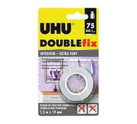 Ruban adhésif double-face Doublefix UHU ultra-fort - largeur 19 mm x Longueur 1,5 m - Résistance 75 kg