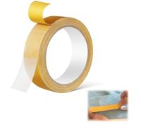 Ruban Adhésif Double Face en Tissu 2,5cm x 10m, Ruban Adhésif Double Face Puissant Thermocollant pour Ourlet Pantalons Rideaux, Fixation Durable sans Couture pour Tapis Textiles