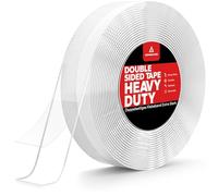 Ruban Adhésif Double Face Extra Fort, Ruban Adhésif Double Face en Acrylique Imperméable et Transparent, Ruban Adhésif Amovible pour Murs/Moquettes/Tapis de HOMMAND (10M x 2CM x 1MM)