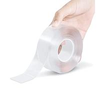 Ruban adhésif double face extra fort transparent amovible multifonction Nano puissant ruban adhésif de montage pour tapis, affiches photo, intérieur et extérieur